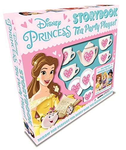 Image of Disney Princess Storybook Tea Party Playset: With 11-piece Porcelain Teapot & Cups