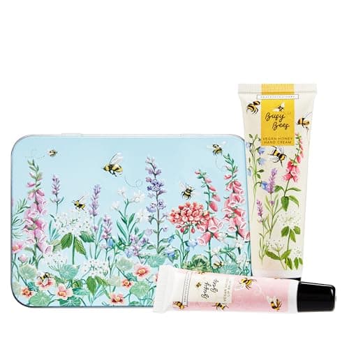 Image of Heathcote & Ivory Hand Cream 50ml, Lip Balm 10ml In A Tin, Essential Oils and Shea Butter, Moisturising and Skin Conditioning, Vegan Honey, Travel Size, Cruelty Friendly, Beauty Gift For Her