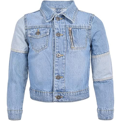 Image of A2Z 4 Kids Fashion Denim Bomber Lightweight Jacket Coat Jeans - Jacket JK38 Light Blue 9-10