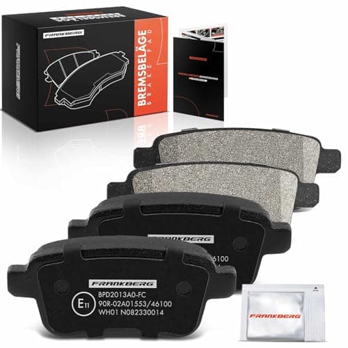 Image of Frankberg Brake Pad Set incl. 4x Pads Rear Compatible with Kangoo/Grand Kangoo KW0/1 Citan Tourer W415 Kangoo Be Bop KW0/1 Replace# 7701209869,440604876R