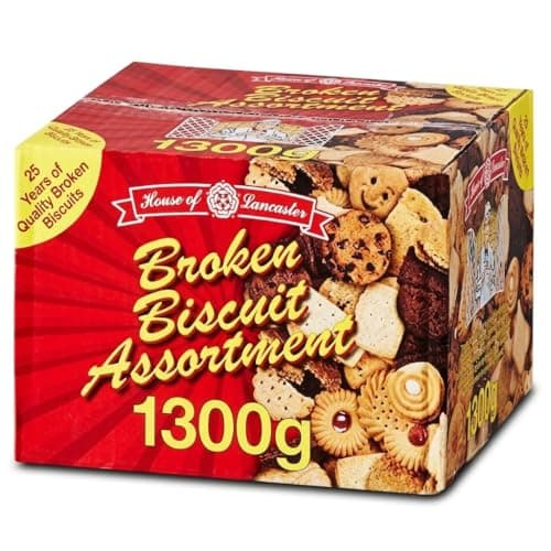 Image of House of Lancaster Assorted Broken Biscuits Bulk Box, Misshapes Selection | Crunchy Variety for Tea Time and Sharing