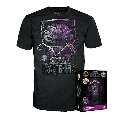 Image of Funko Boxed Tee: Marvel - Black Panther - Small - (S) - T-Shirt - Clothes - Gift Idea - Short Sleeve Top for Adults Unisex Men and Women - Official Merchandise - Movies Fans