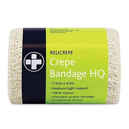 Image of Reliance Medical 400 x 7.5 cm White HQ Grade Relicrepe Crepe Bandage - Pack of 10