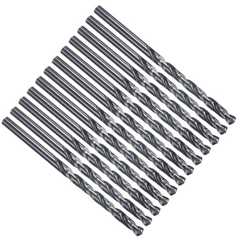 Image of PATIKIL 3.6mm Drill Bit 9/64", Jobber Straight Shank M2 High-Speed Steel 135° Nitriding Black for Stainless Steel Hard Metal - 12 Pack