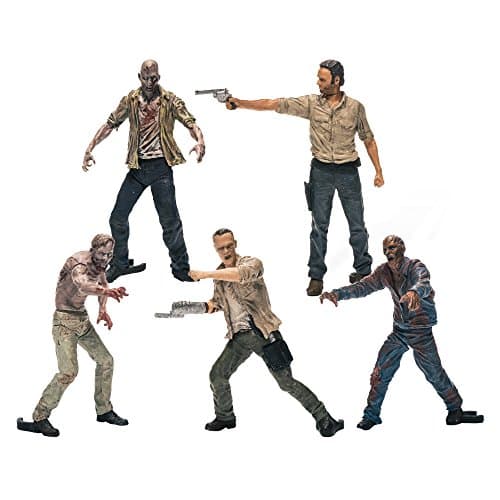 Image of Walking Dead TV Series Toy - Construction Set - 5 Action Figure Pack - Rick Grimes