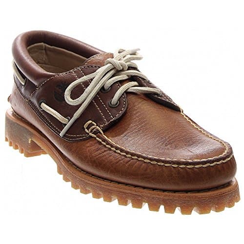 Image of Timberland Mens Authentics 3 Eye Classic Lug Leather Medium Brown Shoes 8 UK