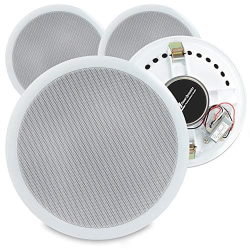 Image of Power Dynamics CSPB8 8" Ceiling Speakers (Set of 4) - 2-Way In-Ceiling Speakers with 100W RMS, Low-Profile Design, Easy Installation, Perfect for Home Audio, Office, and Commercial Sound Systems