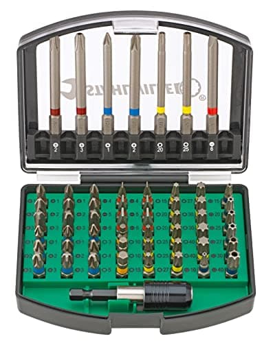 Image of Stahlwille 1206 Bit Set with 1/4 Inch Bit Holder Magnetic Torx Hex Socket and Phillips Head (PH, PZ) Bits for Cordless Screwdrivers and Impact Wrenches 56 Pieces