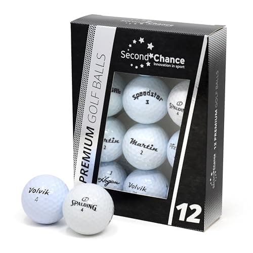 Image of Second Chance Recycled Lake Golf Balls, 12 Pack, Mixed Golf Balls, Ideal for Practice and Play, Golf Ball Assortment, White