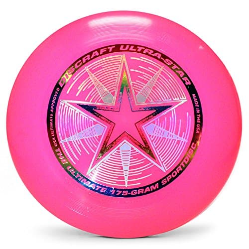 Image of Discraft 175g Ultra-Star Sport Disc – Ultimate Frisbee Competition Spec, Suitable for all Levels of Play, Long and Stable Flights, Pink