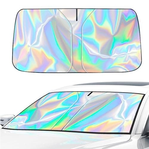 Image of Car Windscreen Sun Shade, 145x80cm Foldable Front Windshield Sunshade Reflective UV Dust Protector, Keep Your Vehicle Cool, Fit Various Sizes (145 * 80CM)
