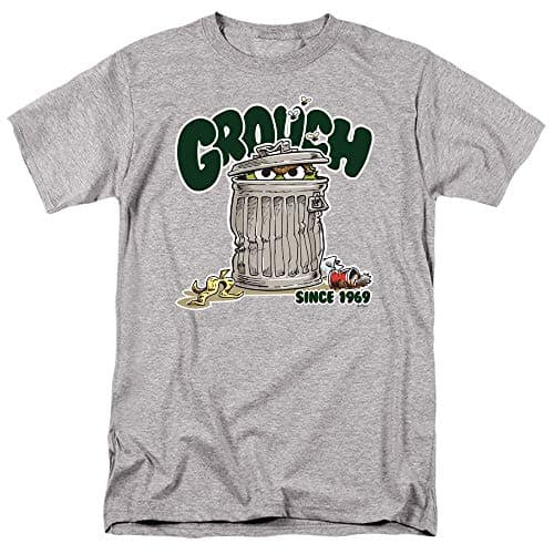 Image of Sesame Street Grouch Unisex T Shirt, Athletic Heather, XX-Large