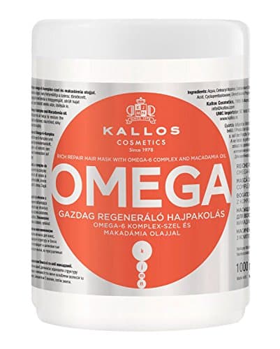 Image of Kallos Rich Regenerating Hair Mask with Omega- 6 Complex & Macadamia Oil, White, 1000 ml