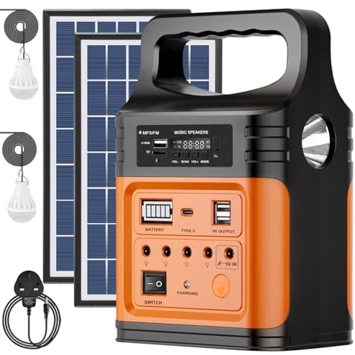 Image of VCLPOWER 20000mAh DC Power Bank Station with Solar Panels,12V/9V Type-C Output Fast Charging Portable Power Station for Home Emergency Outdoor Camping