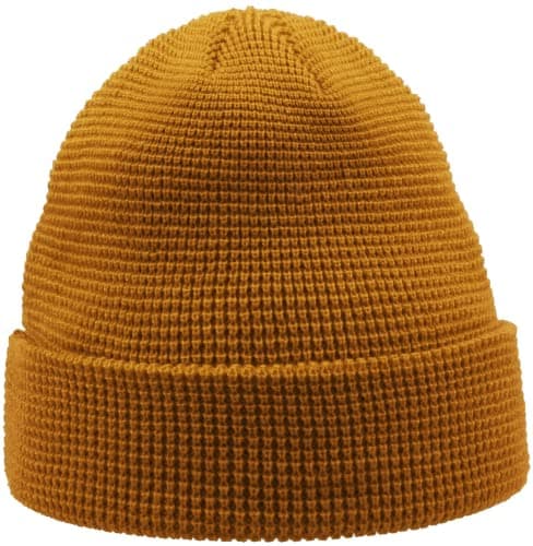 Image of COOZO Unisex Blog Waffle Beanie - Mustard - One Size