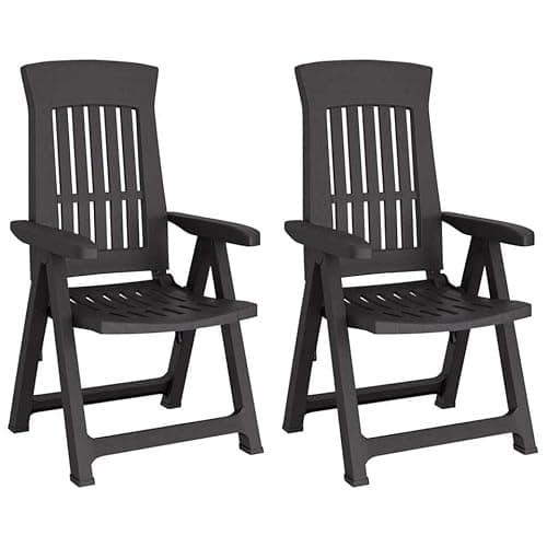 Image of URBN GARDEN Adjustable Back Outdoor Foldable Plastic Garden Chair Patio Furniture Camping Picnic Beach Chair Foldable Chair