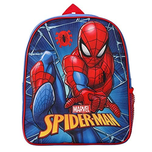 Image of Spiderman Junior Backpack - Kids Character School Bag with Mesh Side Pocket