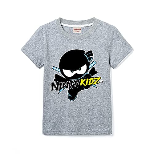 Image of Kids Casual Short Sleeve Boy's 100% Cotton Tee Girls T-Shirt (Gray,9-10 Years,9 Years,10 Years)