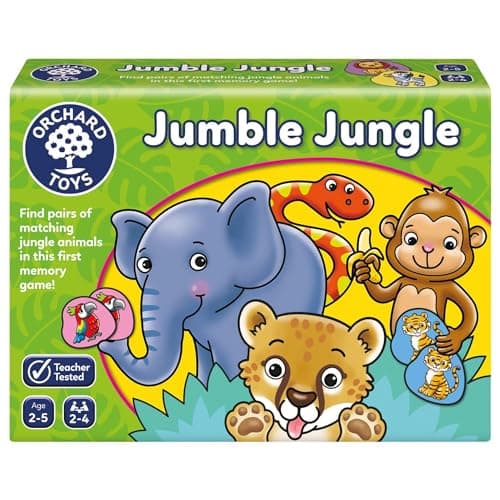 Image of Orchard Toys Jumble Jungle Game, A Fun First Matching Educational Game for Kids Age 2-5.
