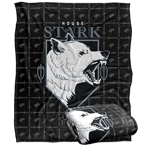 Image of GAME OF THRONES House Stark Officially Licensed Silky Touch Super Soft Throw Blanket 152 x 127 cm