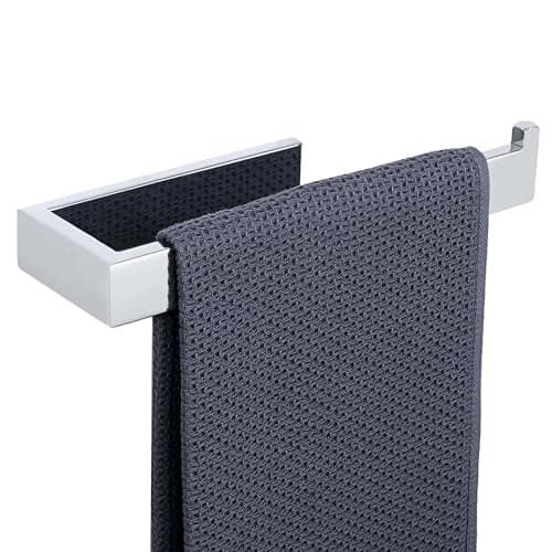 Image of Sayayo Hand Towel Holder 24CM Towel Rail Wall Mounted, SUS304 Stainless Steel Chrome Towel Ring for Bathroom Kitchen, with Drilling