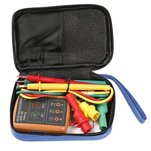 Image of ATOPLEE 3 Phase Sequence Presence Rotation Tester Indicator Detector Meter with LED and Buzzer 60V~600V (3 Phase AC)