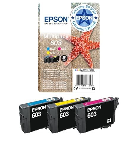 Image of Epson 603 Starfish Genuine Multipack, 3-Colours Ink Cartridges