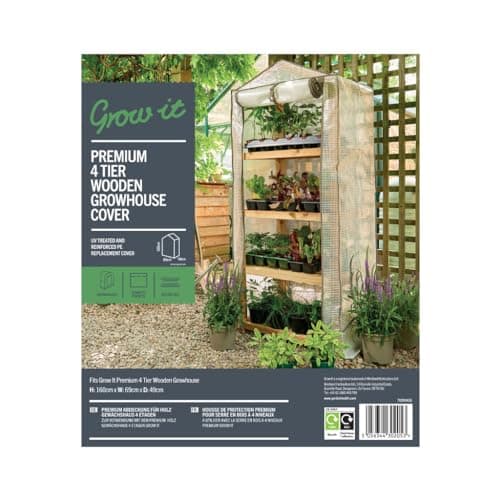 Image of GI 4 Tier & Wooden Growhouse Cover