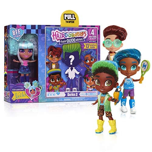 Image of JP Hairdorables JPL23775 Flair Hairdorables HairDudeAbles BFF Pack Assortment-Series 2, Multicolour