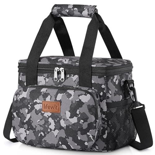 Image of Lifewit Lunch Bag 9L 12 Can Insulated Lunch Box Soft Cooler Cooling Tote for Adult Men Women, Black Camo