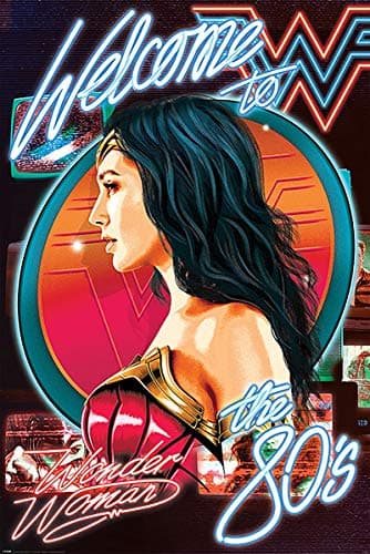 Image of WONDER WOMAN 1984 - Welcome to The 80s Unisex Poster Multi-Colour