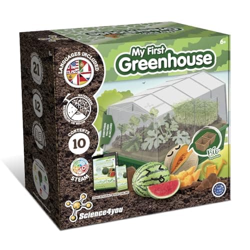 Image of Science4you Small Greenhouse for Kids – Grow Kit for Garden Activities, Plant Your Own Watermelon & Watercress with Mini Greenhouse UK, DIY Kit for Kids, Microgreens Gift for Girls & Boys Age 6 7 8 9+