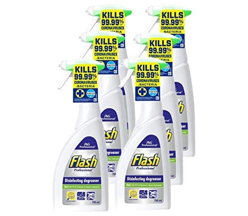 Image of 6 x Flash Professional Disinfecting Degreaser Spray 750ml