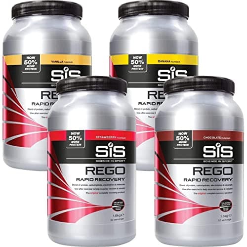 Image of Science In Sport REGO Rapid Recovery Drink Powder, Post Workout Protein Powder, 20g of Protein, Chocolate Flavour, 32 Servings Per 1.6kg Bottle
