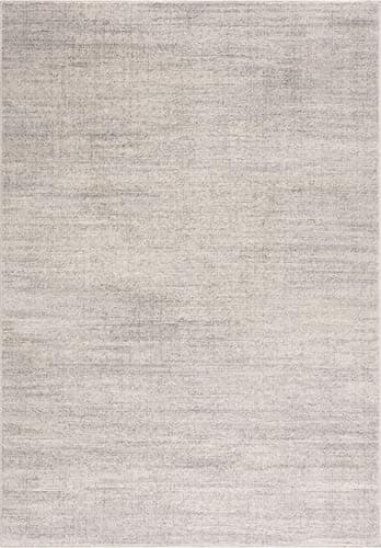 Image of THE RUGS Grey & Cream Plain Area Rug for Living Room Bedroom – Large 160x230 cm, Modern Soft Short Pile