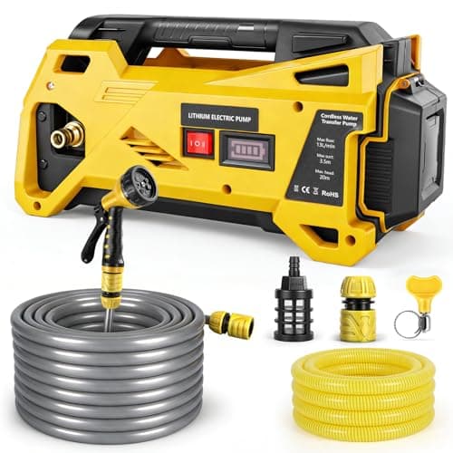 Image of Water Transfer Pump Compatible with DeWalt 20V Battery, Portable Electric Utility Pump, Cordless Transfer Pump for Home, Pool, RV, Garden, Hot Tub, Ponds, Aquariums (No Battery)