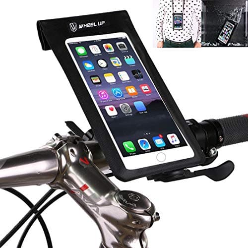 Image of Bike Handlebar Bag, Bicycle Phone Holder, Universal Waterproof Ultra Thin Phone Case/Cycling Pouch Bike Phone Mount Touch Screen Dry Bag for iPhone 16 15 14 13 12 11 Pro Max XS Smartphone Below 6.9''