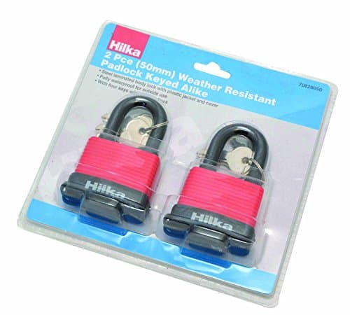 Image of Hilka 70828050 Weather Resistant Keyed Alike Padlock (2-Piece)