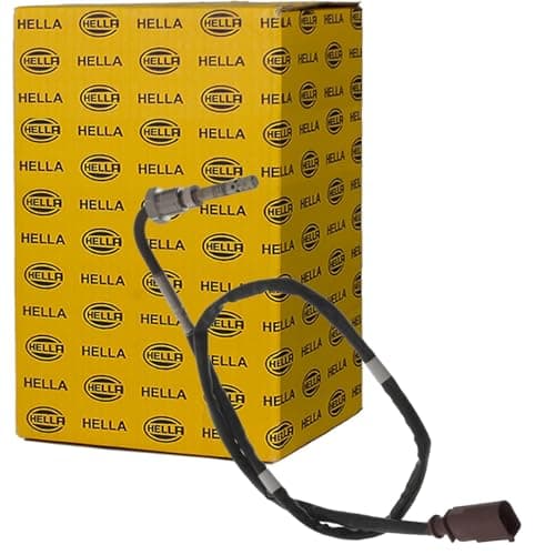 Image of HELLA 6PT 010 376-111 Sensor, exhaust gas temperature - 2-pin connector - Bolted - Cable: 595mm