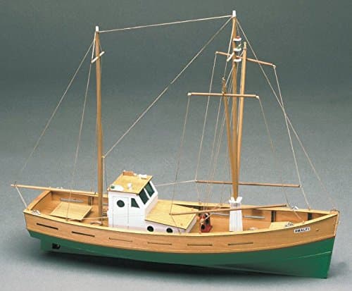 Image of AMALFI MEDITERRANEAN FISHING BOAT WOODEN MODEL SHIP KIT 1:35 SUIT BEGINNER BUILDER