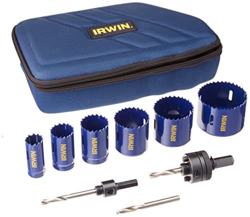 Image of IRWIN 3073003 Electricians Hole Saw Kit, 9-Piece