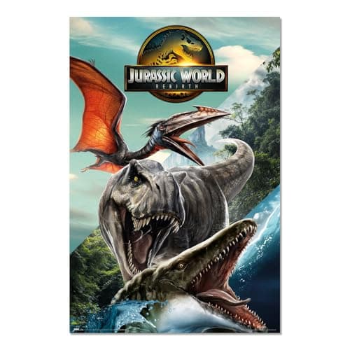 Image of Grupo Erik Poster Jurassic World Rebirth - 36 x 24 inches / 91.5 x 61 cm - Shipped Rolled Up - Cool Posters, Art Poster, Wall Posters & Prints