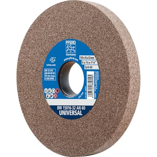 Image of PFERD 39008419 Universal Sanding Disc 150 x 16 x 32 mm A60 Hard Sanding Disc for Universal Grinding Tasks, with Reducing Sleeves (25/20/16 mm)