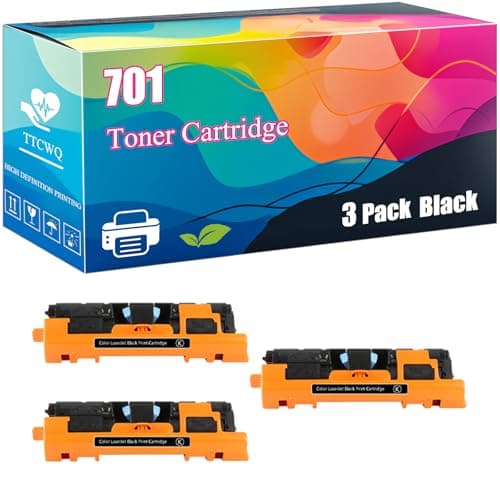 Image of 701 Toner Cartridge Compatible with Canon i-SENSYS LBP-2410 MF8180C LaserBase MF8180C LBP-5200 Printers, High-Yield Ideal for High-Volume Printing (3 Pack Black)