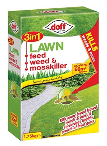 Image of Doff 3-in-1 Lawn Feed Weed and Moss killer, Multi-Colour, 1.75 kg