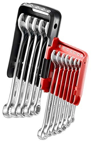 Image of FACOM 440.JP12A Set of 12 Metric Combination Ratchet Spanners on Portable Case, Silver