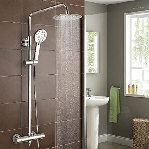Image of Fawley Round Thermostatic Exposed Twin Head Mixer Shower Set
