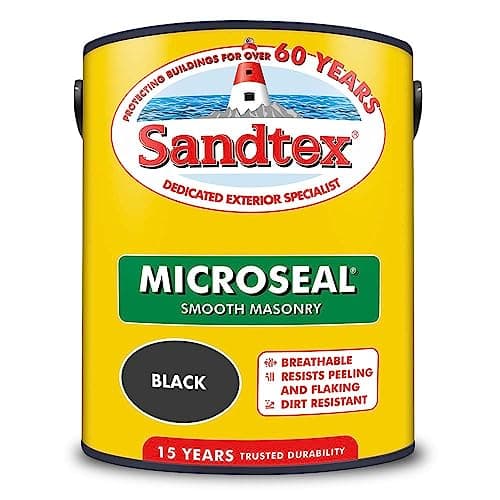 Image of Sandtex Ultra Smooth Masonry Paint 5 Litre Stock Colours - Black