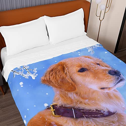 Image of Odot Quilted Bedspreads Single Double King Super King Bedding Pattern Printed Ultra Soft Lightweight Blankets Throws Coverlet for All Season Bed Cover Bedding (100x150cm,snow day)
