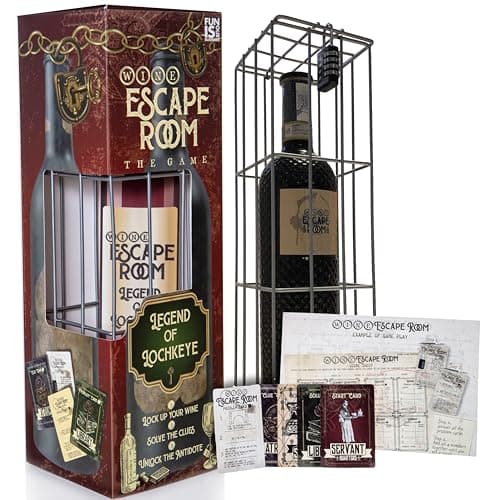 Image of Boxer Gifts Wine Escape Room Game-Bottle Puzzle Box For Adults-Unusual Fun Gifts For Men & Women-Unique, Black